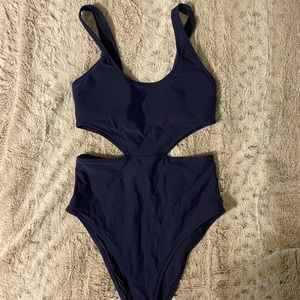 Aerie Cut-Out Navy One Piece